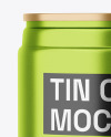 Tin Can Mockup with Metallic Finish Mockup