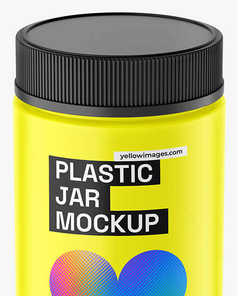 Matte Plastic Jar Mockup