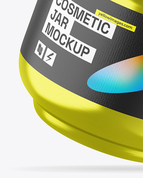 Metallic Cosmetic Jar Mockup