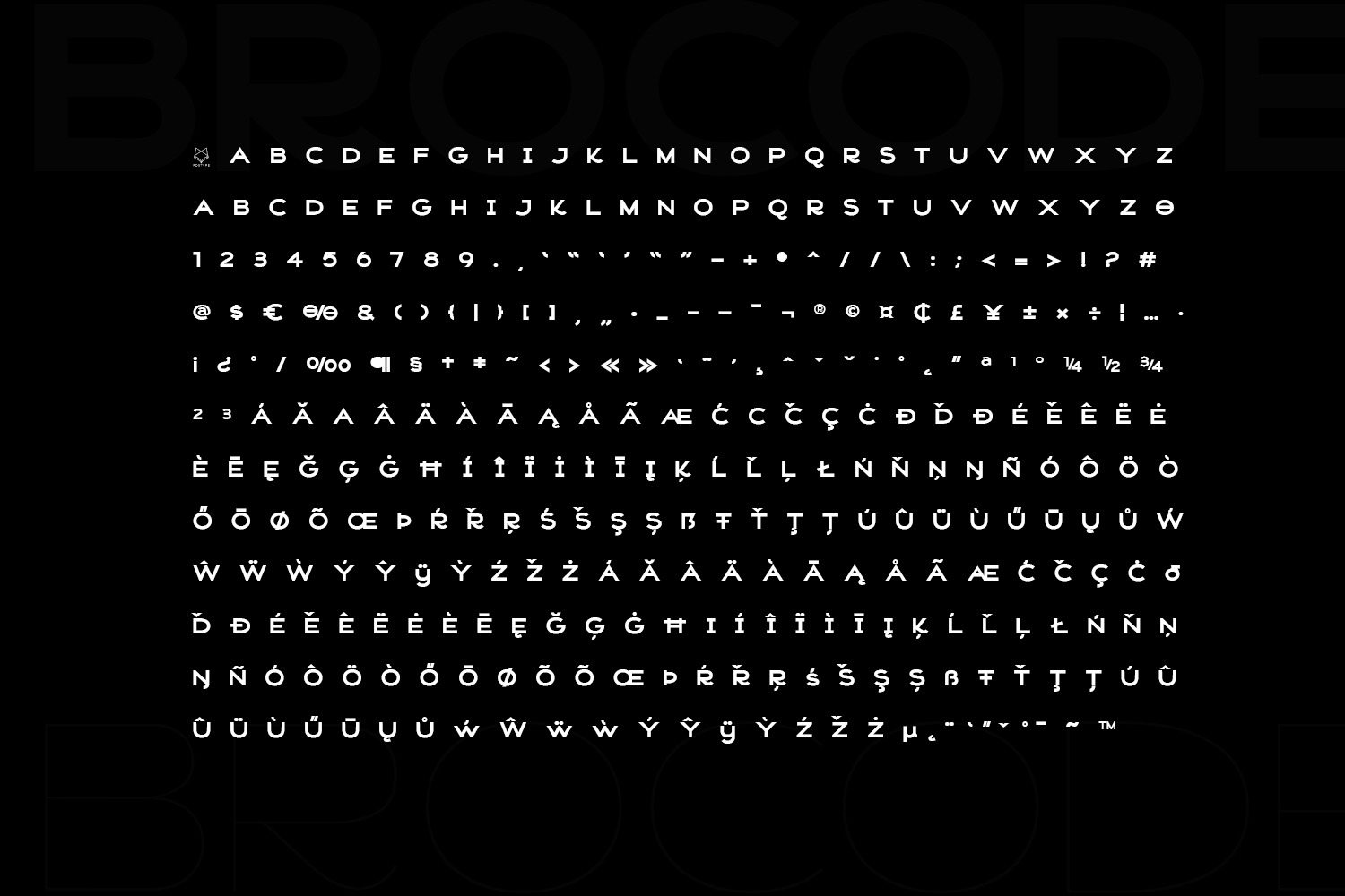 Brocode Display Typeface