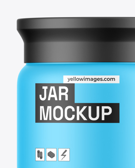 Matte Cosmetic Jar Mockup