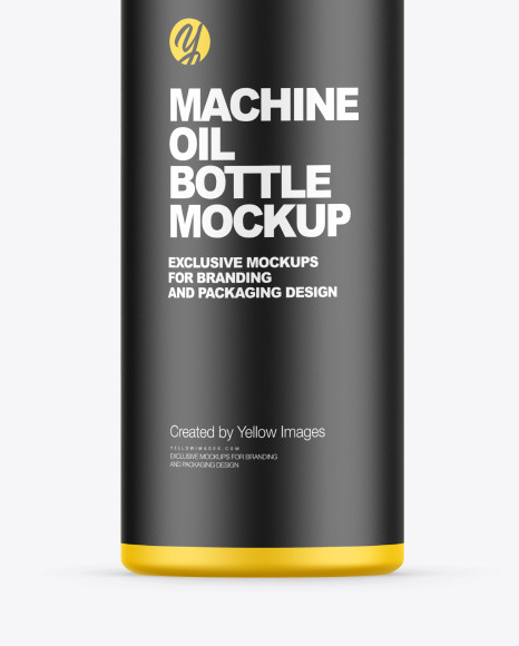 Matte Machine Oil Bottle Mockup