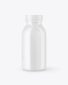 250ml Glossy Plastic Yogurt Bottle Mockup