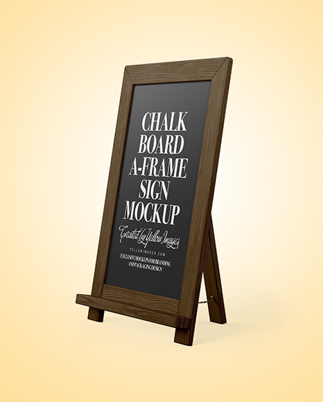 A-Frame Sign Chalk Board Mockup