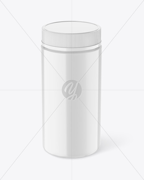 Glossy Plastic Jar Mockup