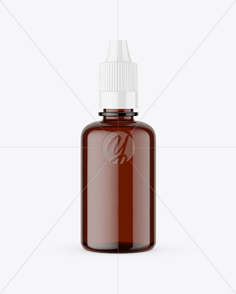 Amber Dropper Bottle Mockup