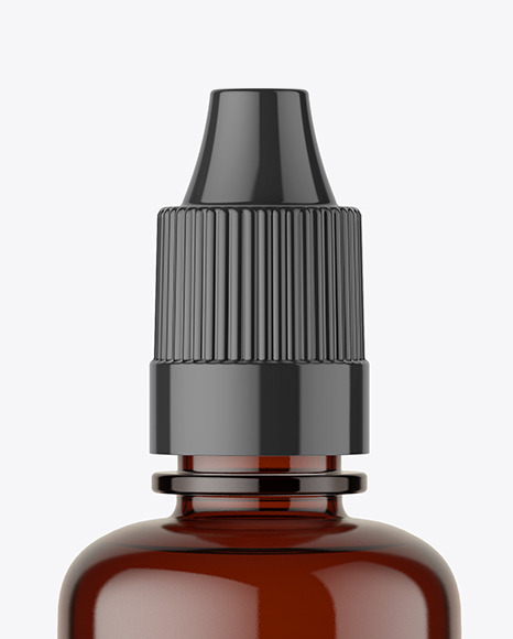 Amber Dropper Bottle Mockup