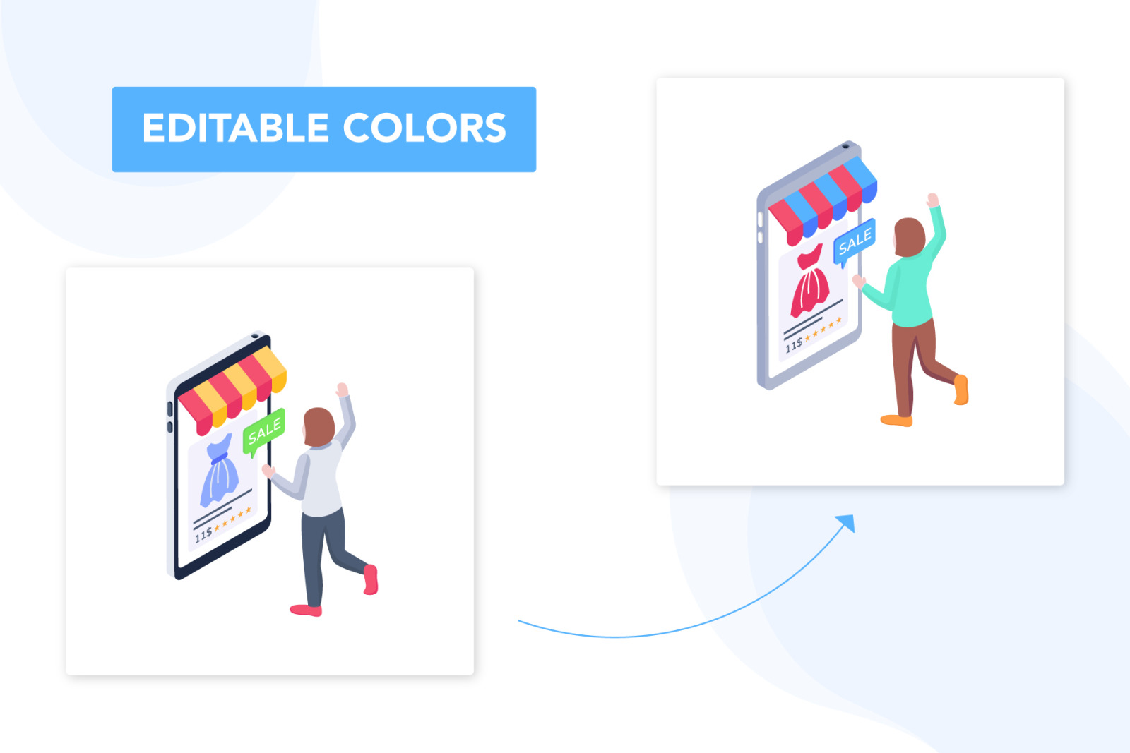 50 Isometric Ecommerce Illustrations