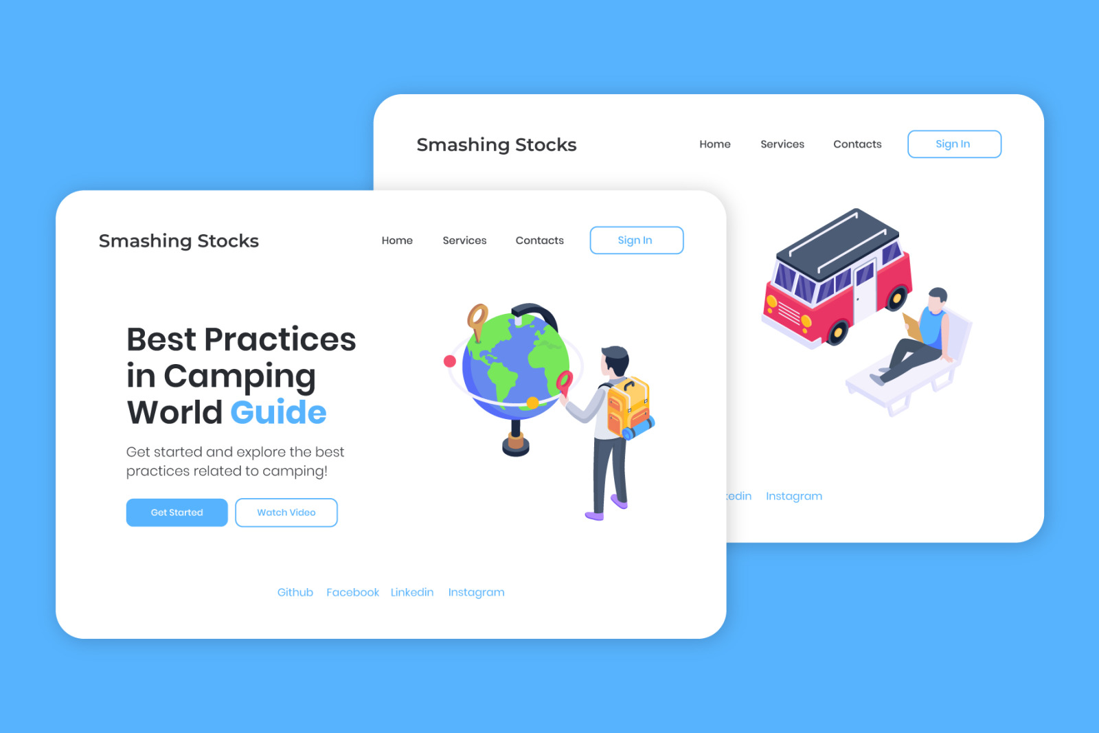 50 Camping Isometric Vectors 50 Camping Isometric Vectors