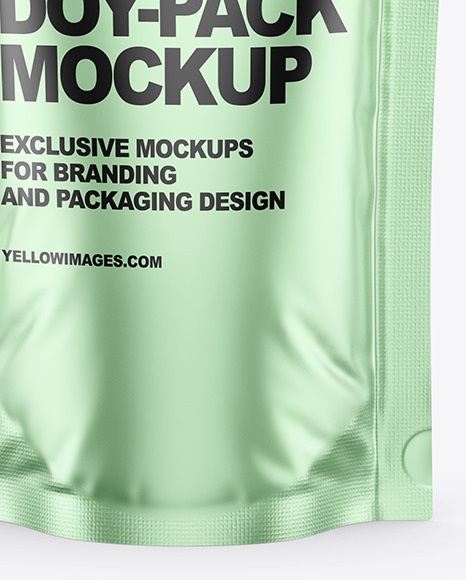 Matte Metallic Doy-Pack Mockup