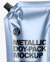 Glossy Metallic Doy-Pack Mockup