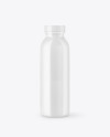 450ml Glossy Plastic Yogurt Bottle Mockup