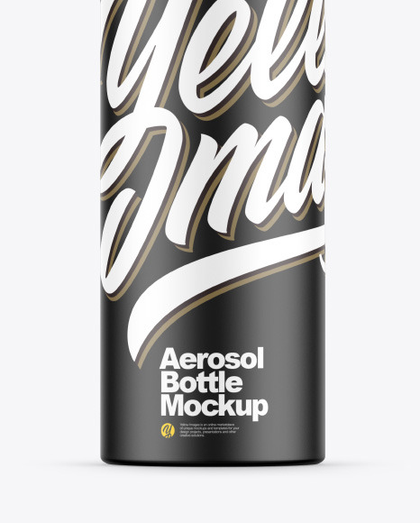 Matte Aerosol Bottle Mockup