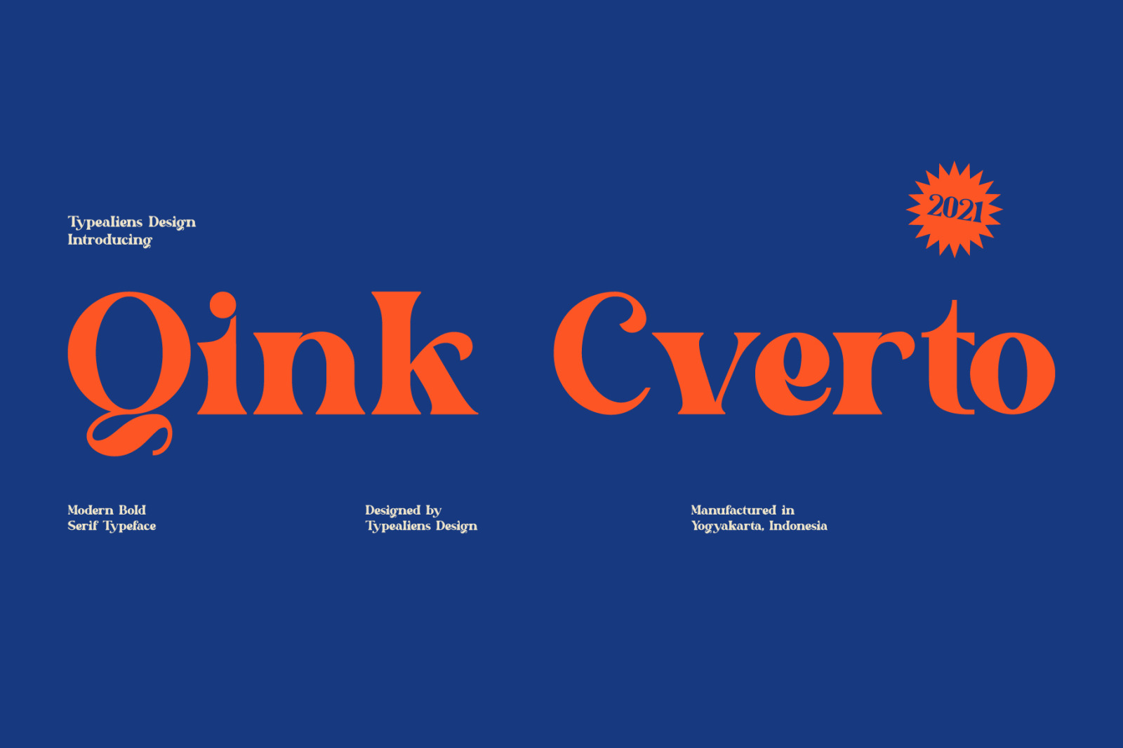 Qink Cverto Font