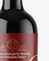 Dark Glass Wine Bottle Mockup