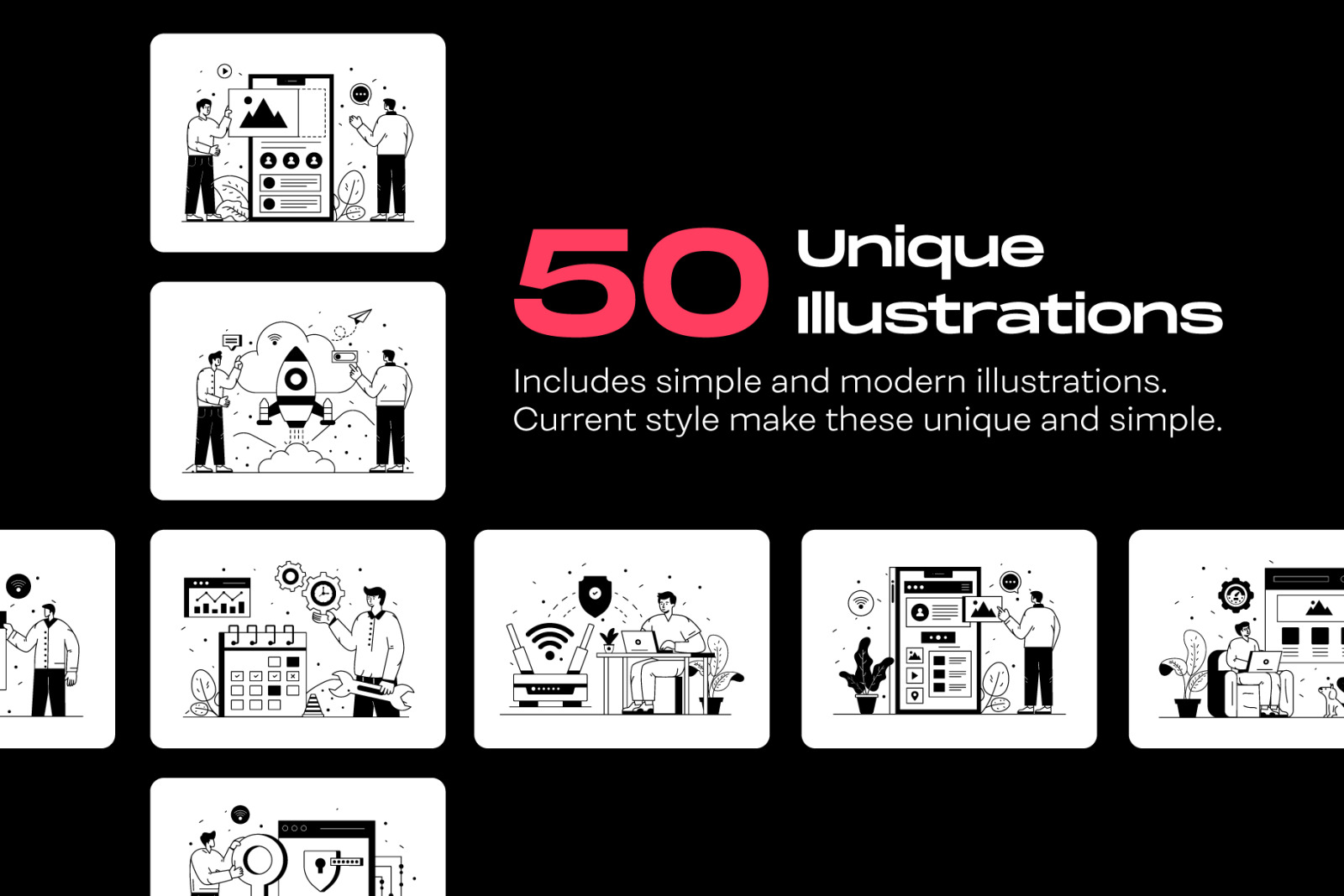 50 Web Services Illustrations