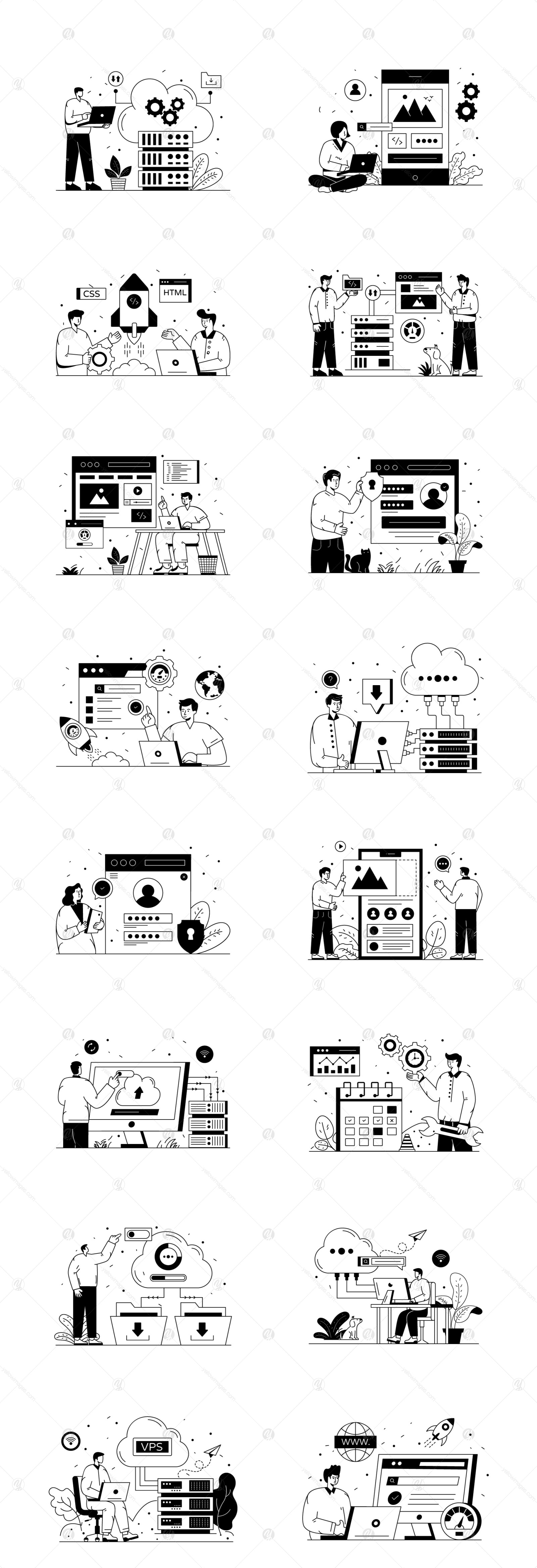 50 Web Services Illustrations 50 Web Services Illustrations