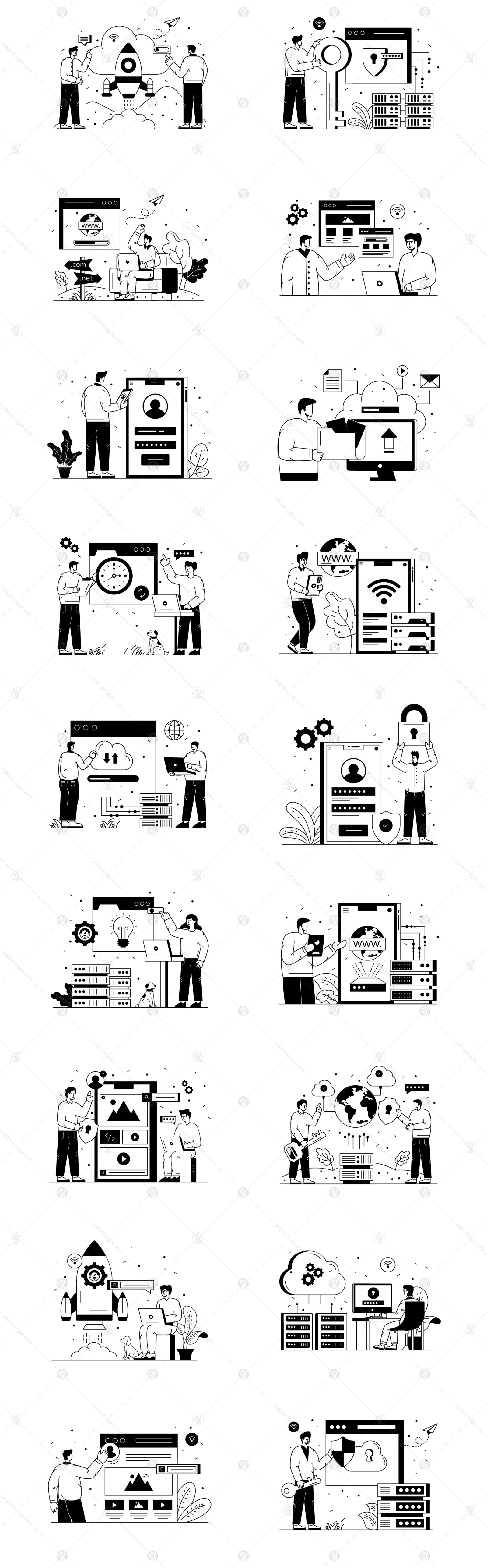 50 Web Services Illustrations 50 Web Services Illustrations