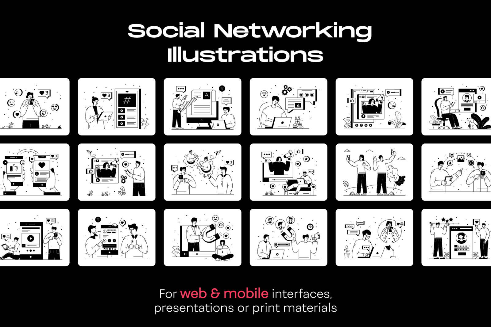 50 Social Networking illustrations 50 Social Networking illustrations
