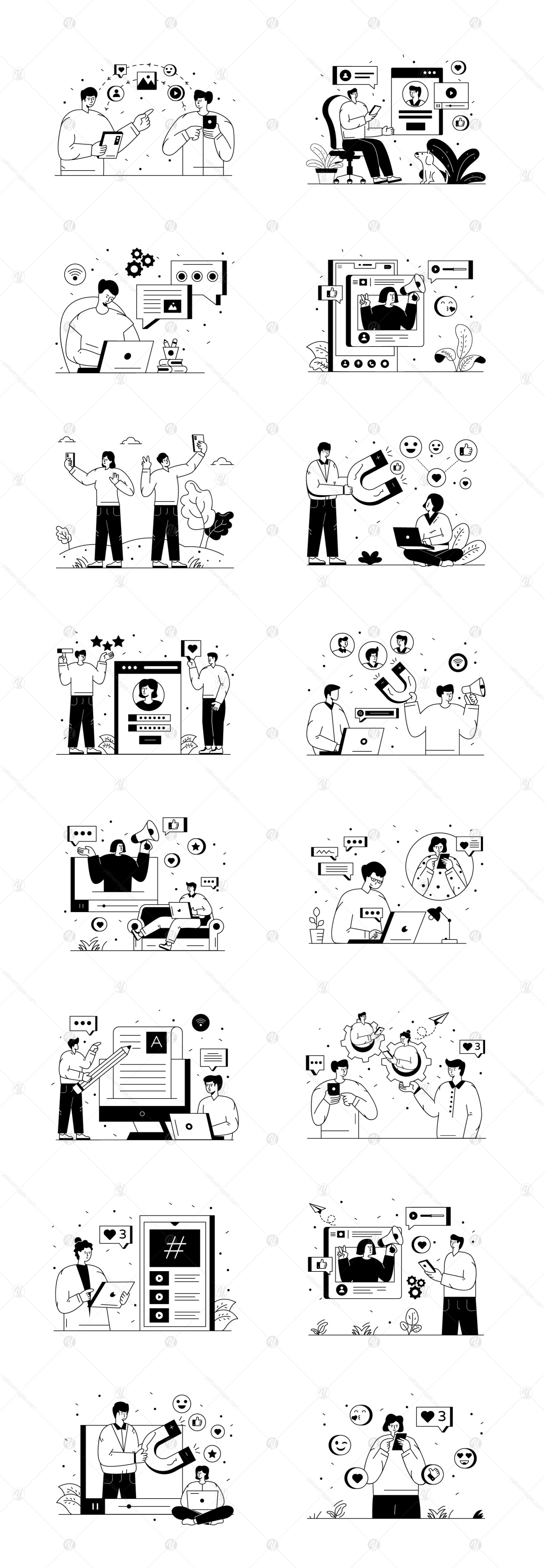50 Social Networking illustrations 50 Social Networking illustrations
