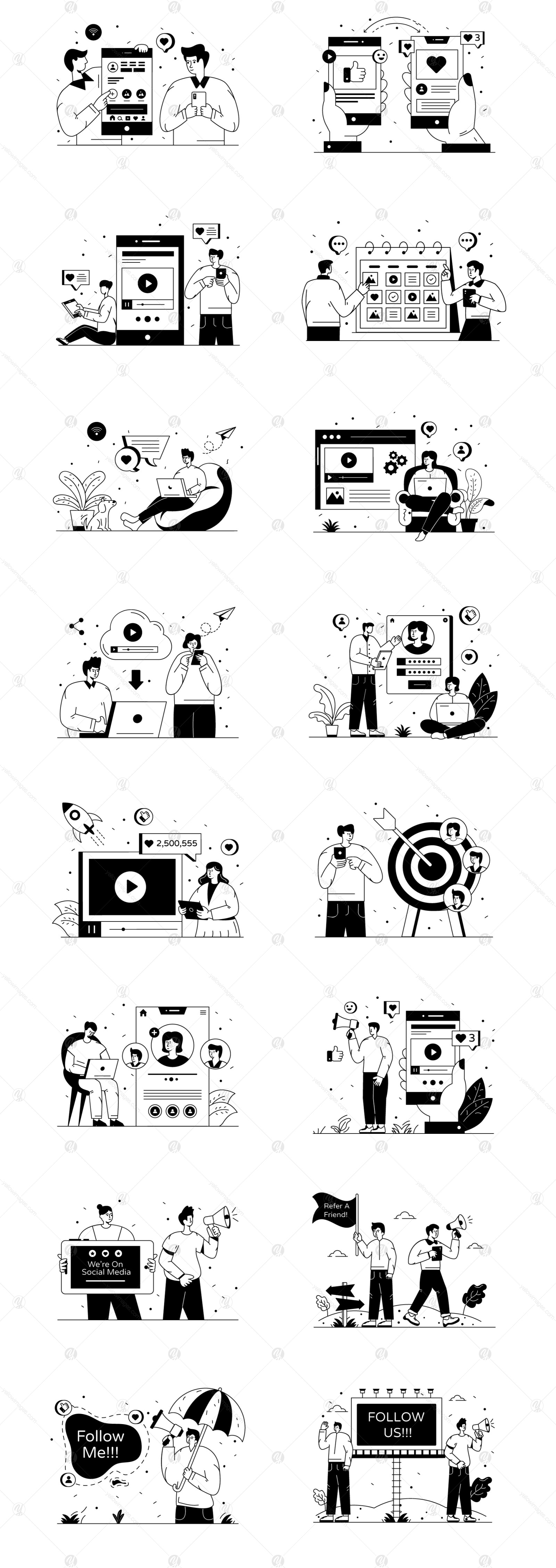 50 Social Networking illustrations 50 Social Networking illustrations