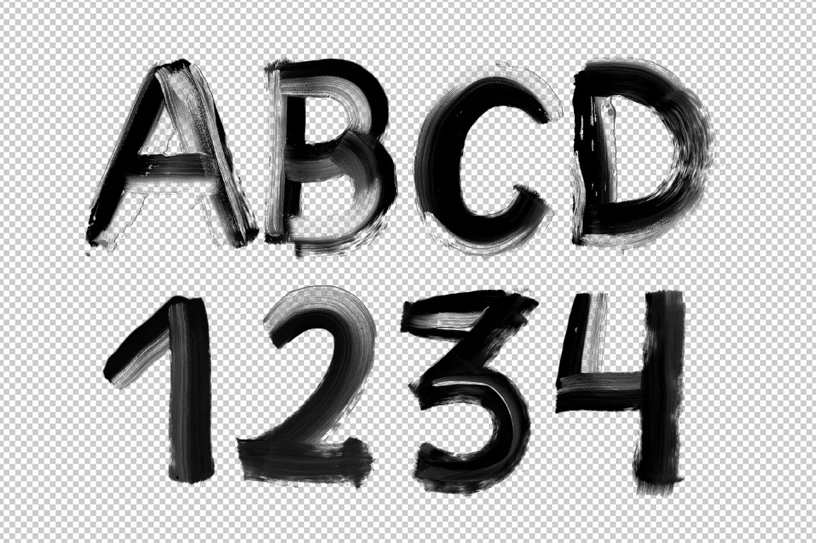 Black Brush Paint Font