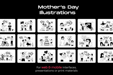 25 Mother’s Day Illustrations - Mother's day