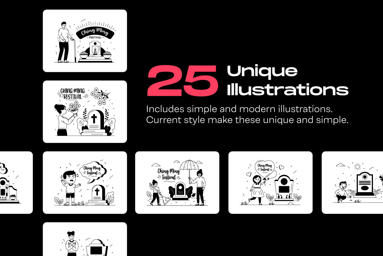 25 Ching Ming Festival Illustrations 25 Ching Ming Festival Illustrations