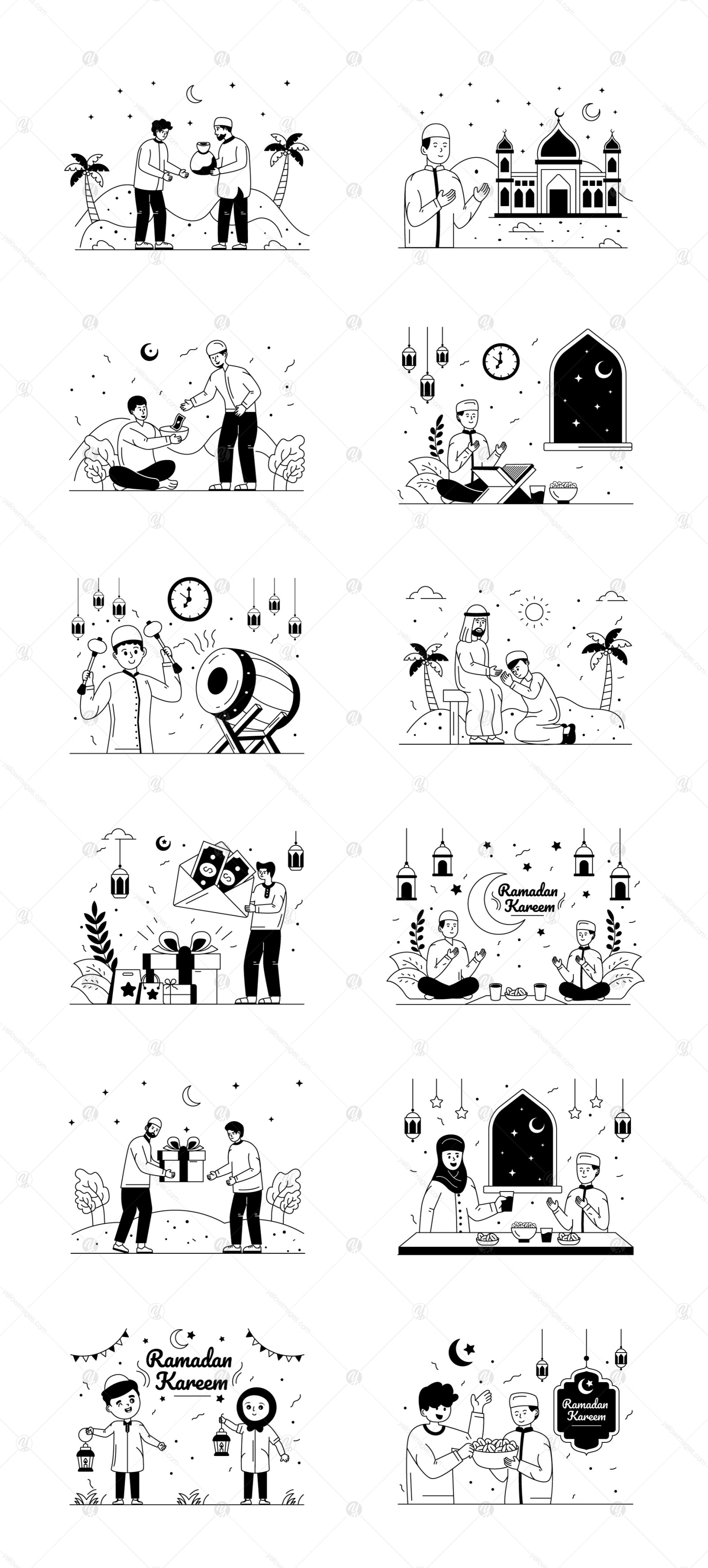 25 Ramadan Illustrations 25 Ramadan Illustrations
