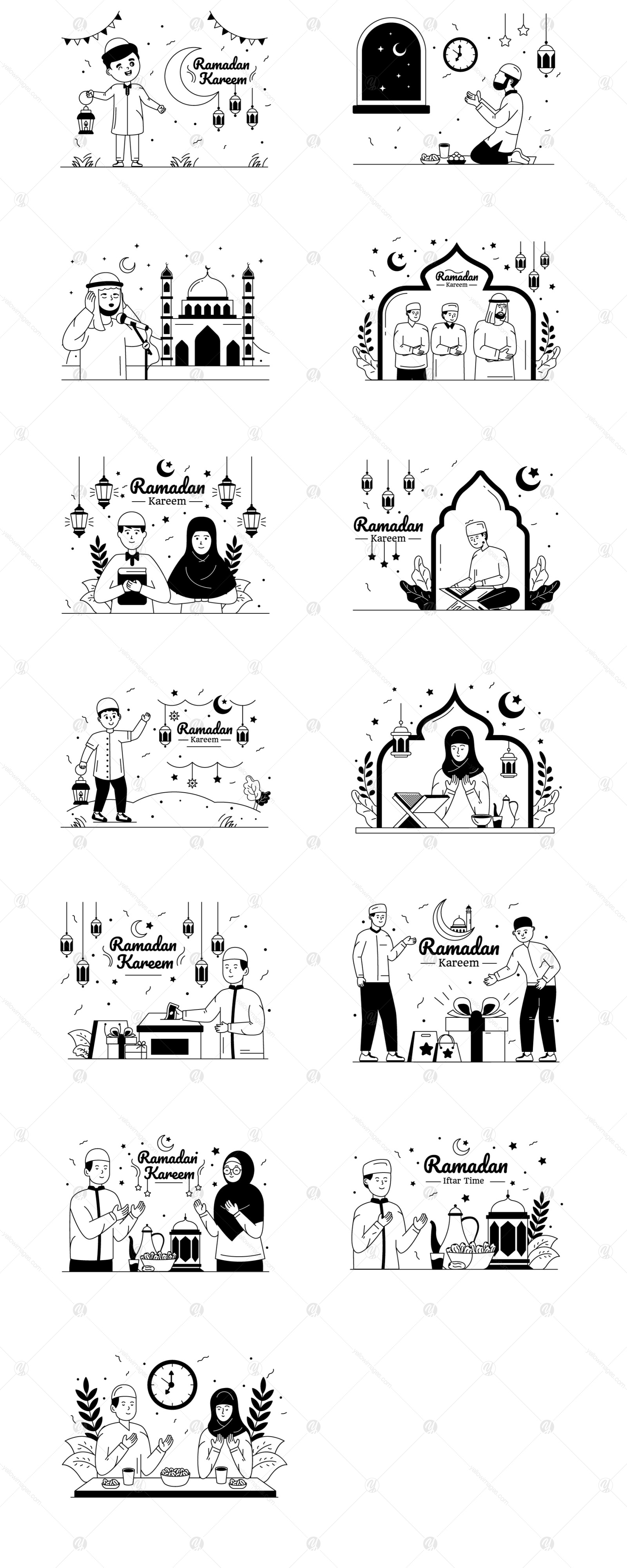 25 Ramadan Illustrations 25 Ramadan Illustrations