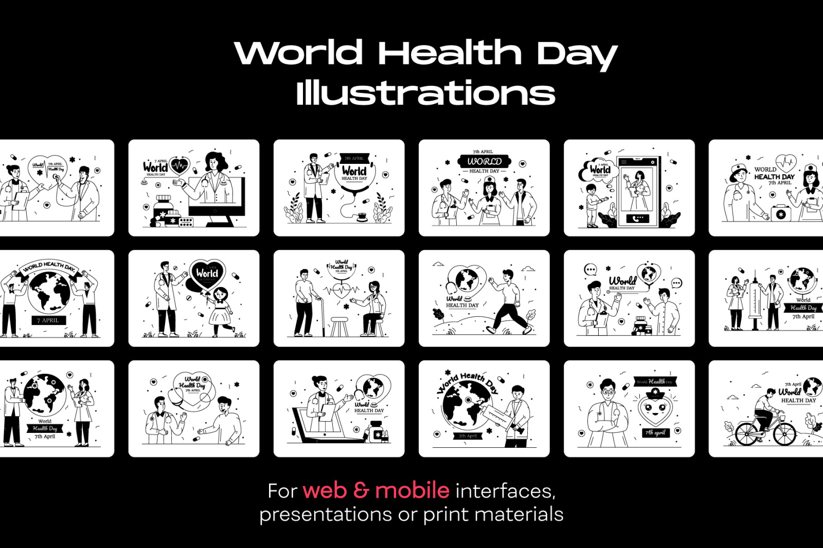 World Health Day Illustrations