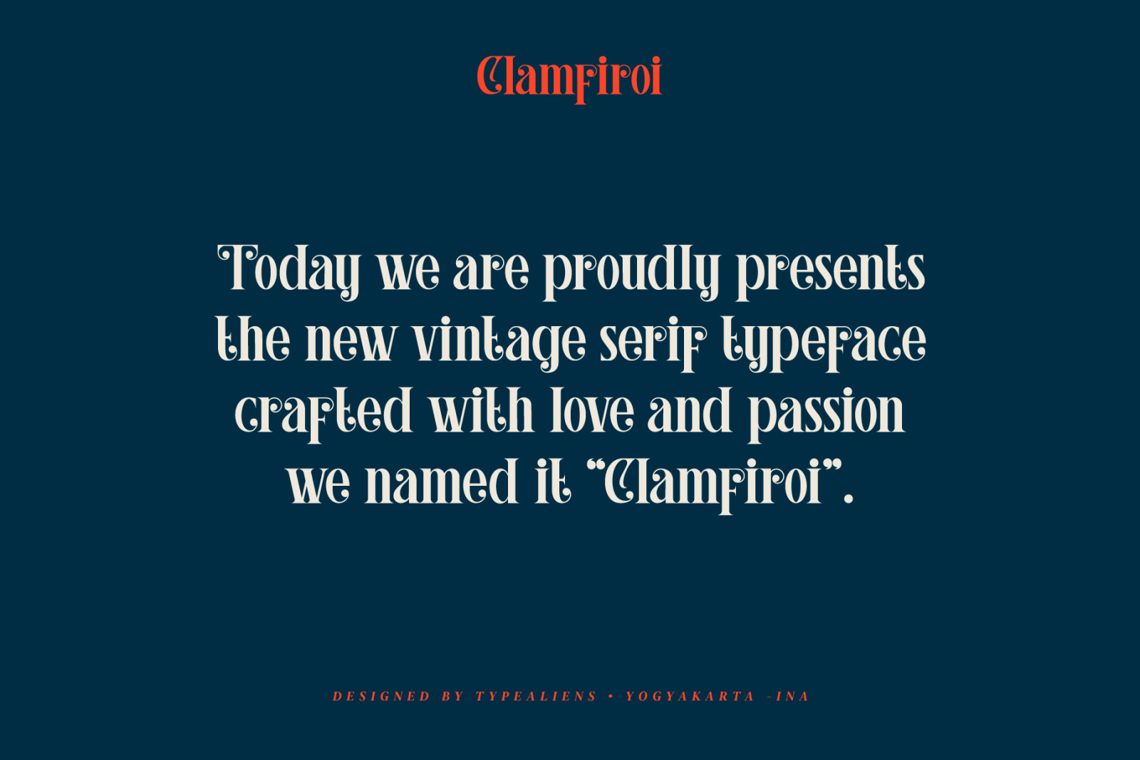 Clamfiroi Font Clamfiroi Font