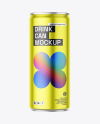 Drink Can w\ Metallic Finish Mockup