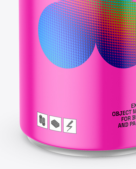 Drink Can w/ Matte Finish Mockup