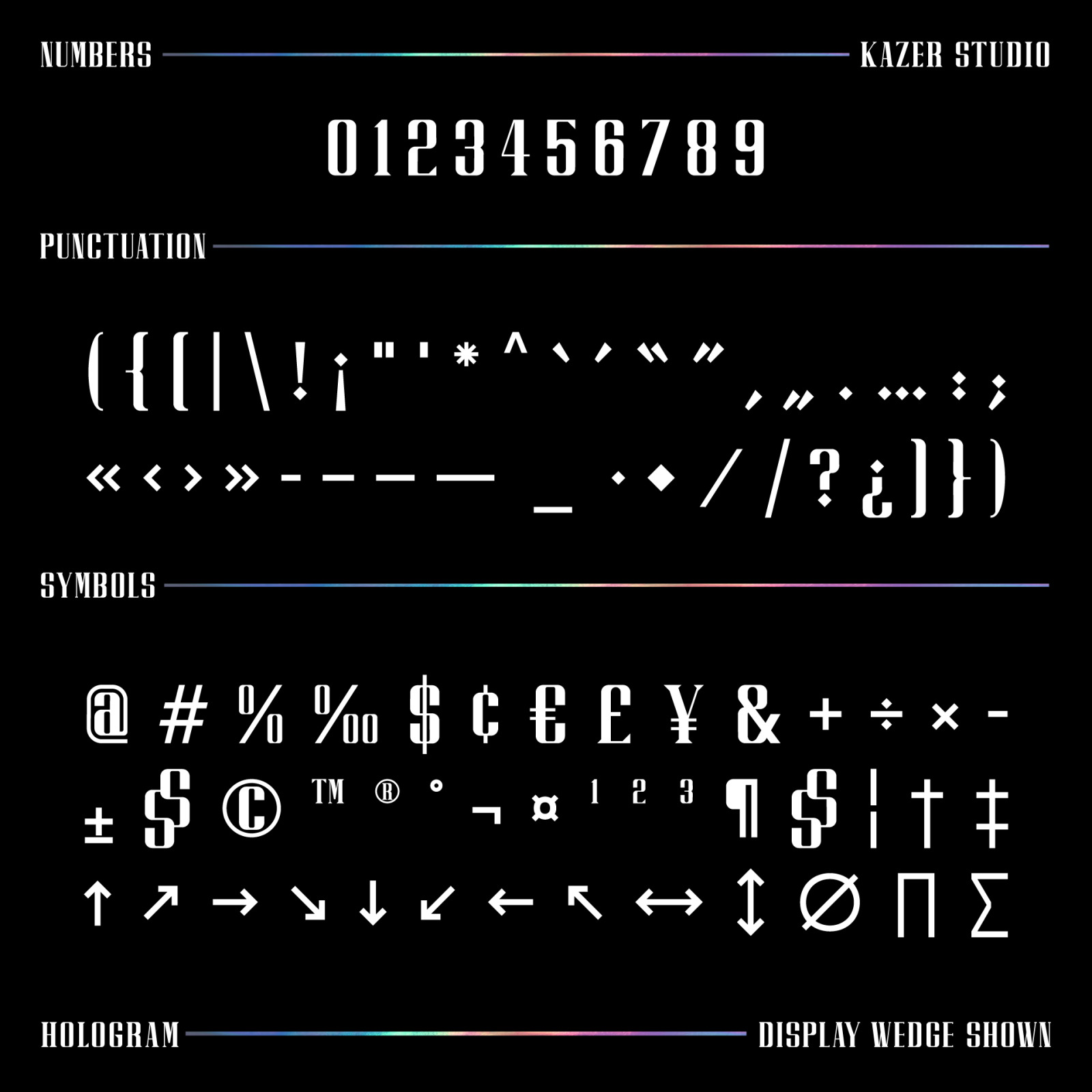 Hologram Font