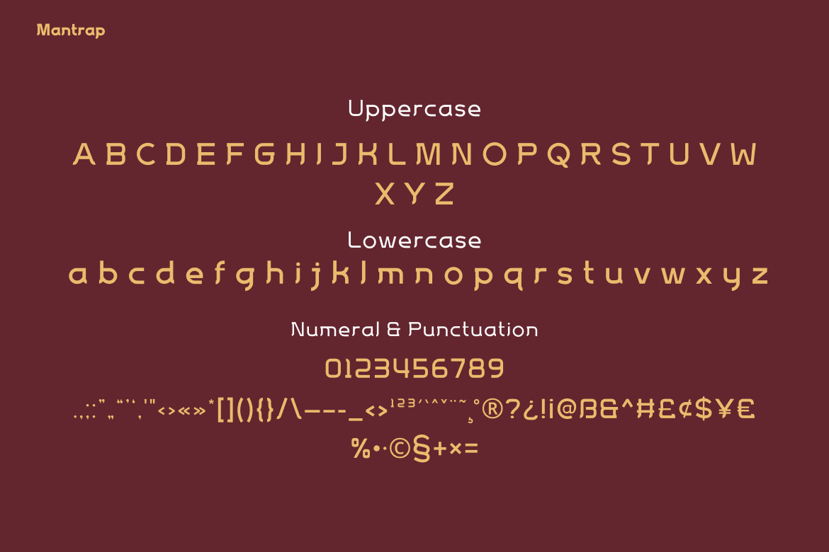 Mantrap Font Mantrap Font