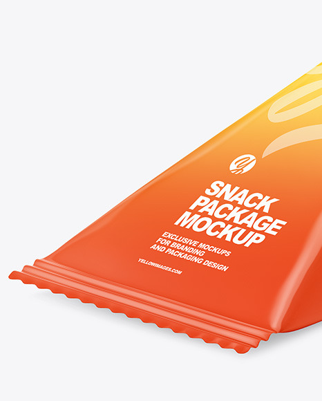 Glossy Triangular Package Mockup