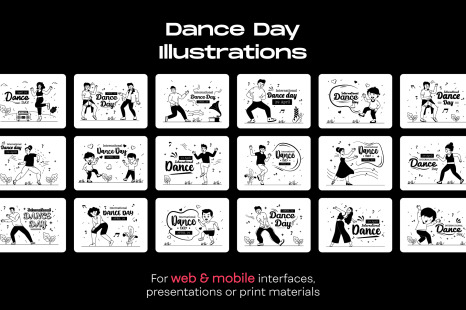 25 International Dance Day illustrations - International