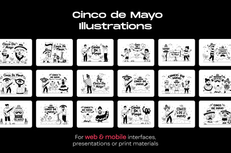 25 Cinco de Mayo Illustrations - Instruments