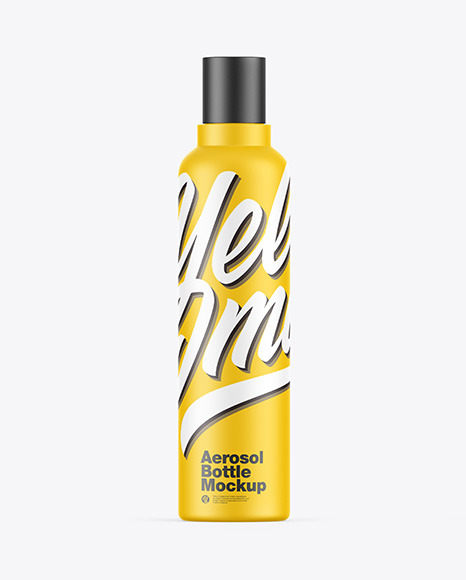 Matte Aerosol Bottle Mockup