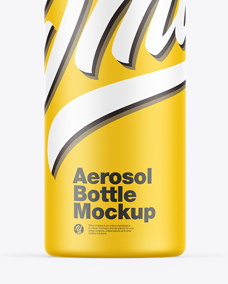 Matte Aerosol Bottle Mockup