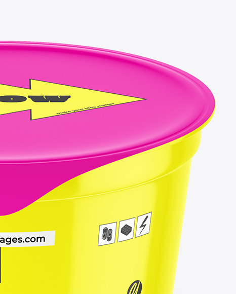 Glossy Plastic Cup Mockup