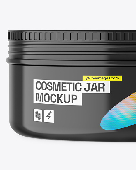 Glossy Cosmetic Jar Mockup