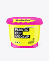 Glossy Plastic Cup Mockup