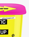 Glossy Plastic Cup Mockup