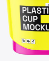 Glossy Plastic Cup Mockup