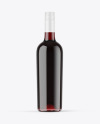 Clear Glass Red Wine Bottle Mockup