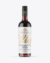 Clear Glass Red Wine Bottle Mockup