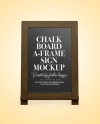 A-Frame Sign Chalk Board Mockup