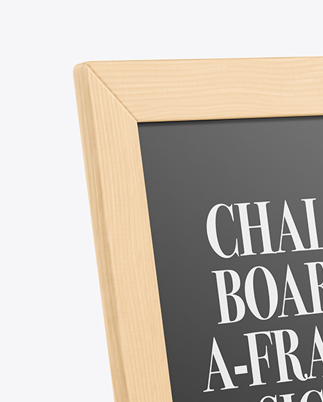 A-Frame Sign Chalk Board Mockup